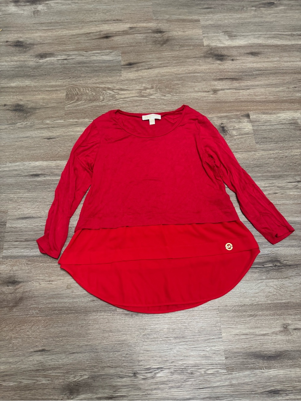 Michael Kors Bright Red Layered Tunic